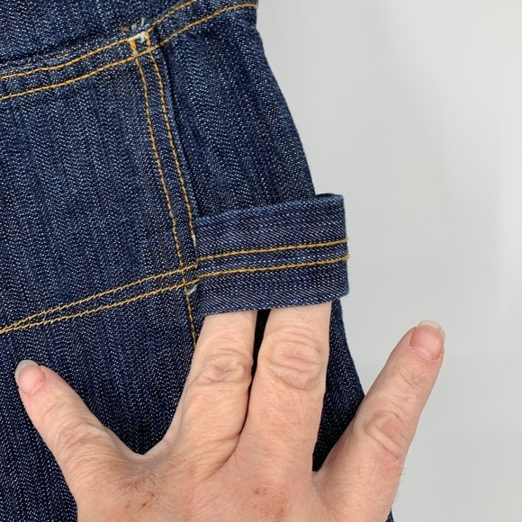 Sean John Carpenter Cargo long jean shorts baggy wide leg skater blue dark 40 - Picture 4 of 5